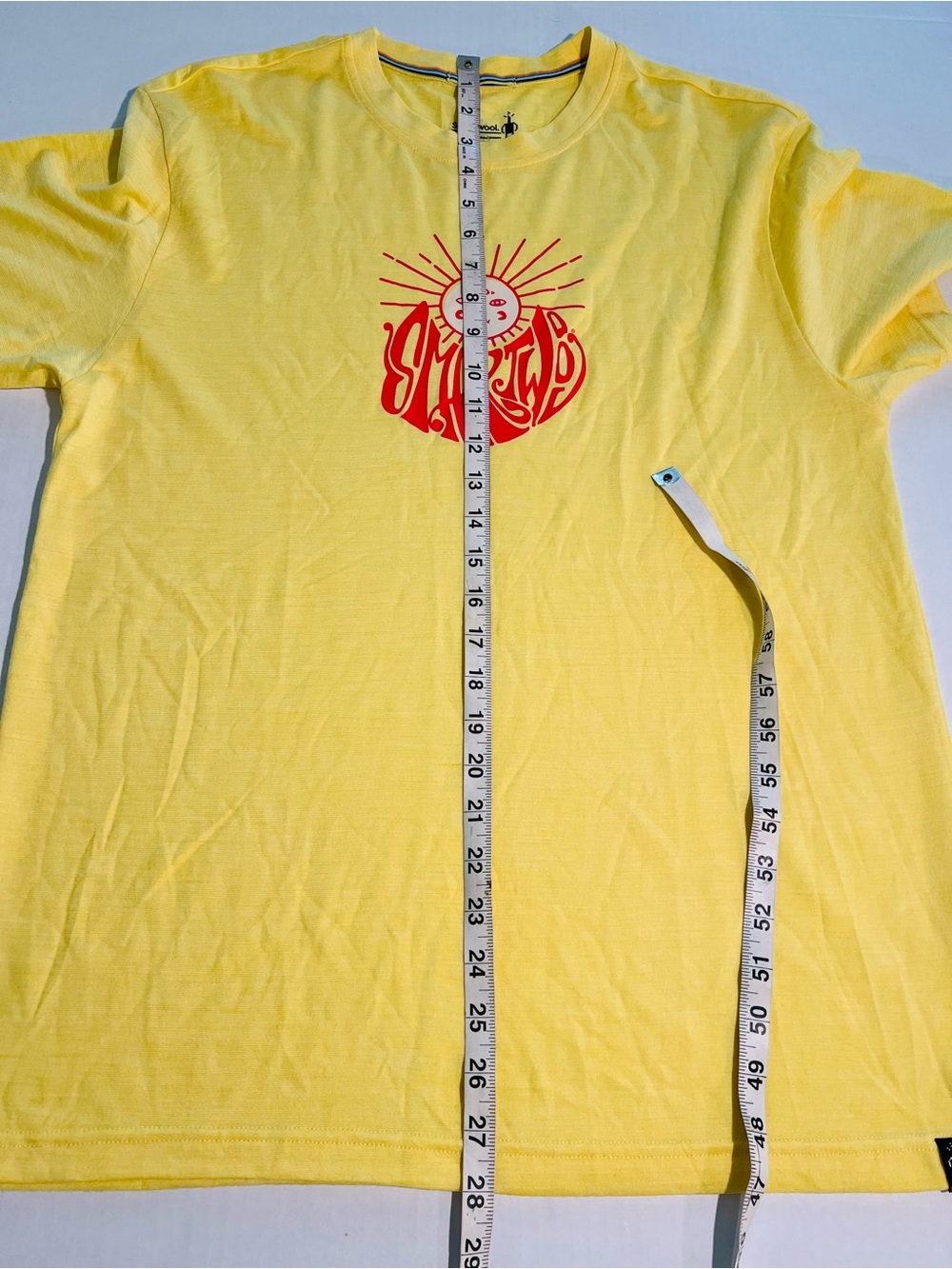 Smartwool Sun Graphic Short-Sleeve T-Shirt Men's Size Medium Yellow Outdoors - Picture 2 of 10